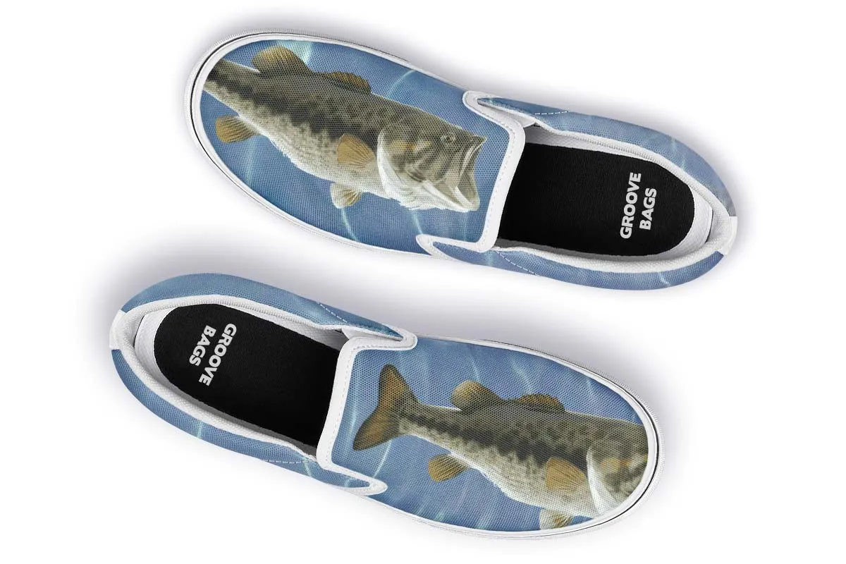 Large Mouth Bass Fishing Slip-On Shoes