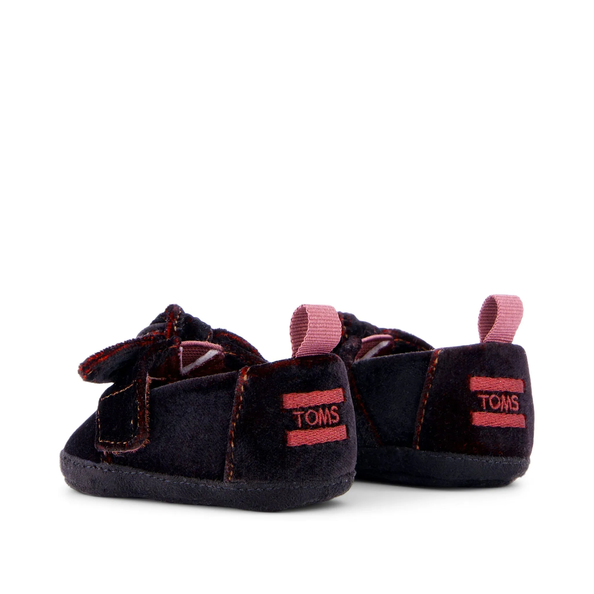 Layette Alpargata Burgundy Velvet Toddler Crib Shoe