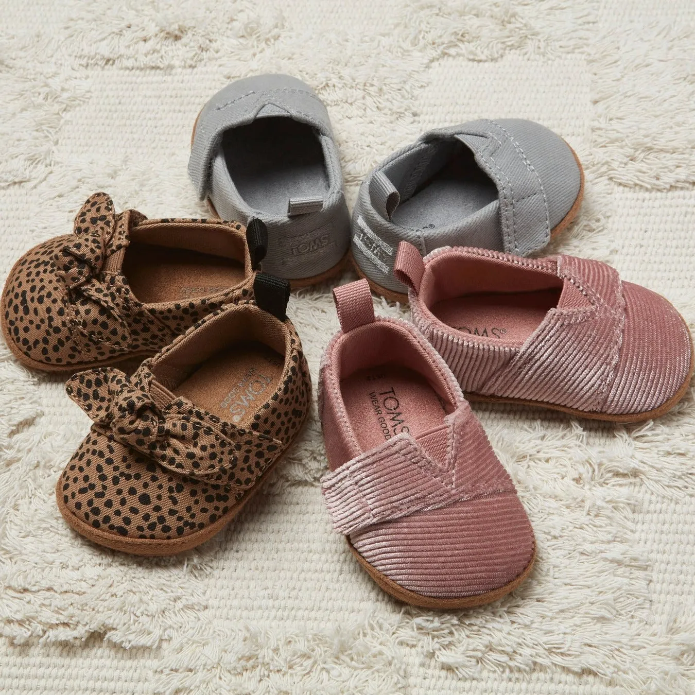 Layette Alpargata Vintage Pink Toddler Crib Shoe