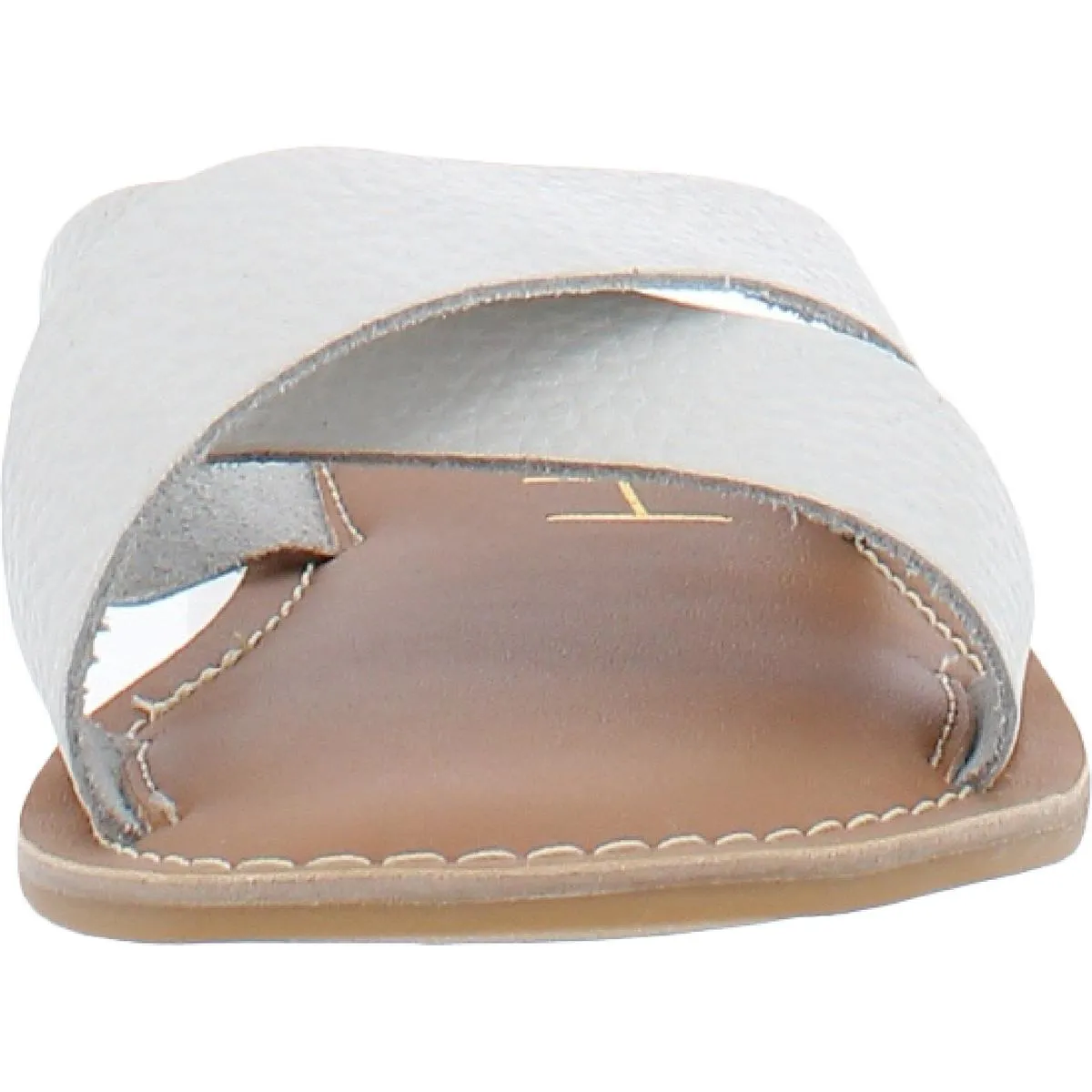 Lil Pebble Girls Slip-on Leather Flatform Sandals