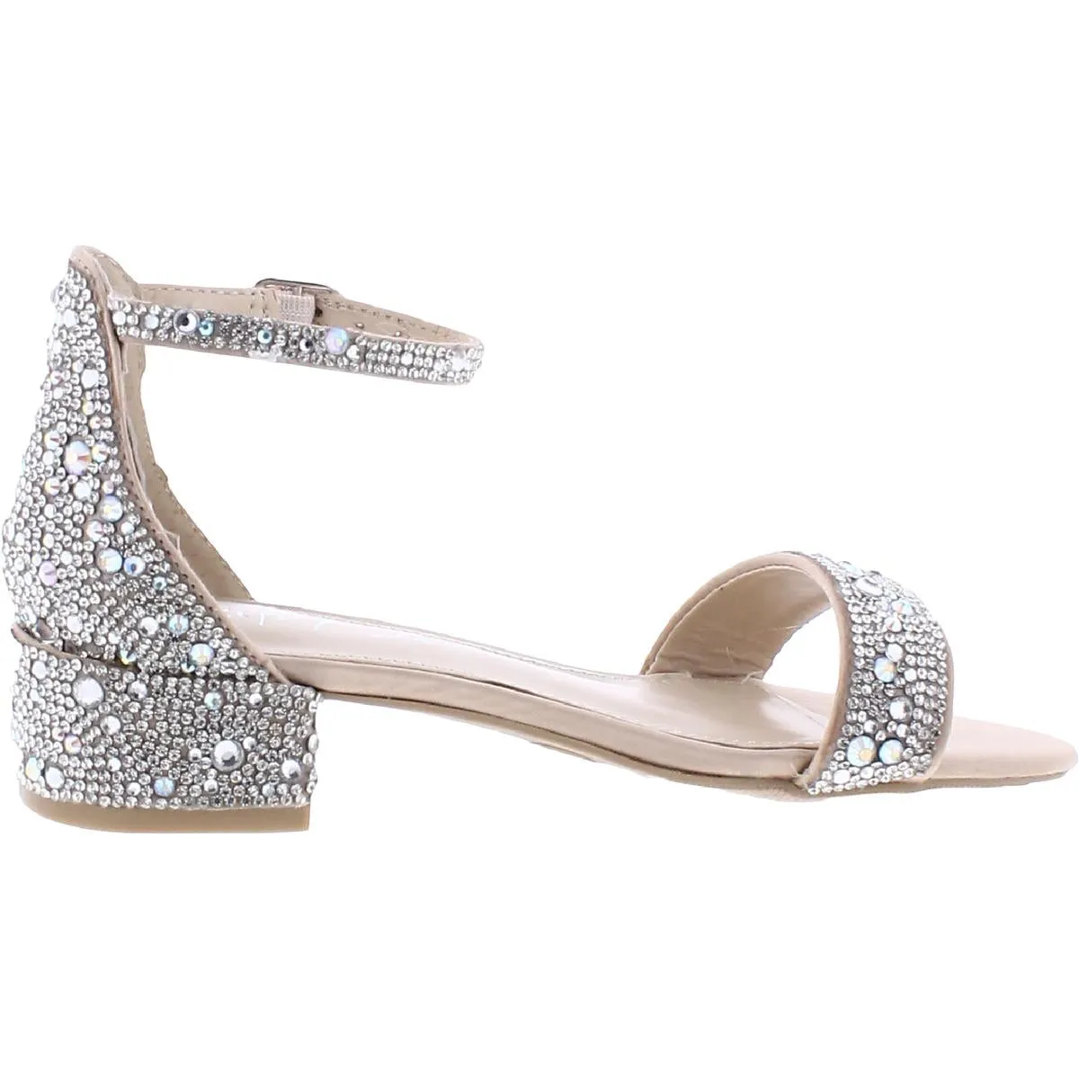 Mari Girls Rhinestone Dressy Block Heel