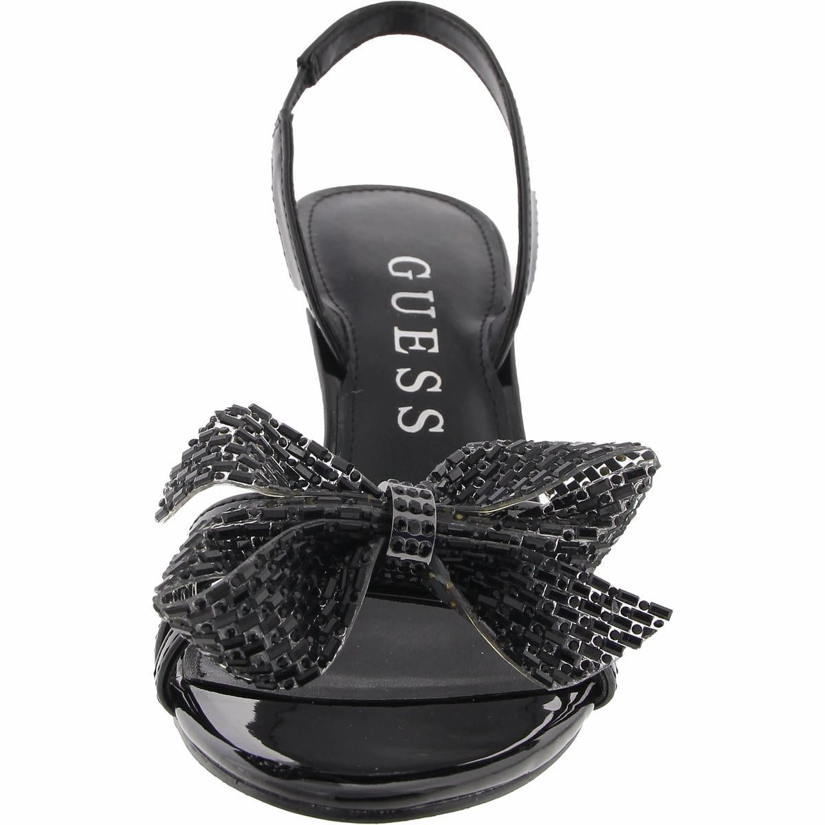 Merle Womens Bow Faux Leather Heels
