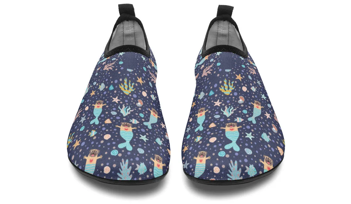 Mermaid Pug Aqua Barefoot Shoes