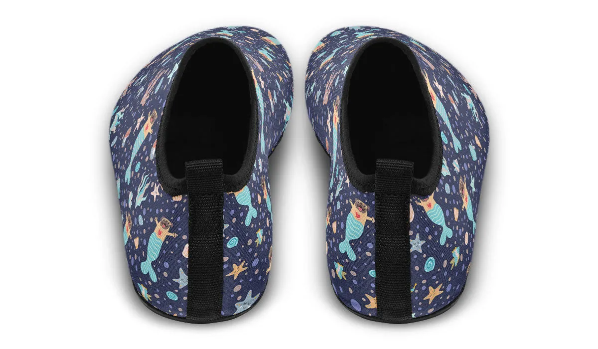 Mermaid Pug Aqua Barefoot Shoes
