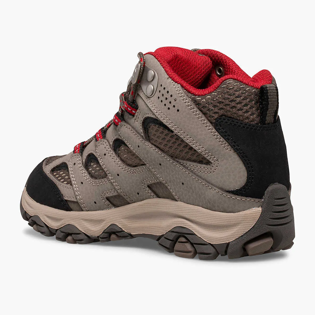 Merrell Moab 3 Mid MK265701 Kids Boulder Red Leather Waterproof Ankle Boots TF72