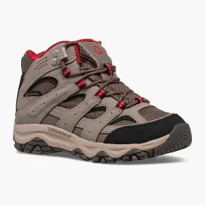 Merrell Moab 3 Mid MK265701 Kids Boulder Red Leather Waterproof Ankle Boots TF72
