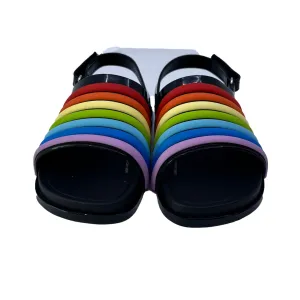 Mini Melissa Girls Black Colorful Sandals