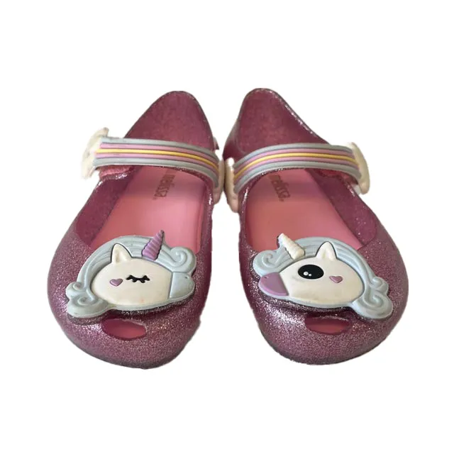 Mini Melissa Girls Pink Unicorn Shoes