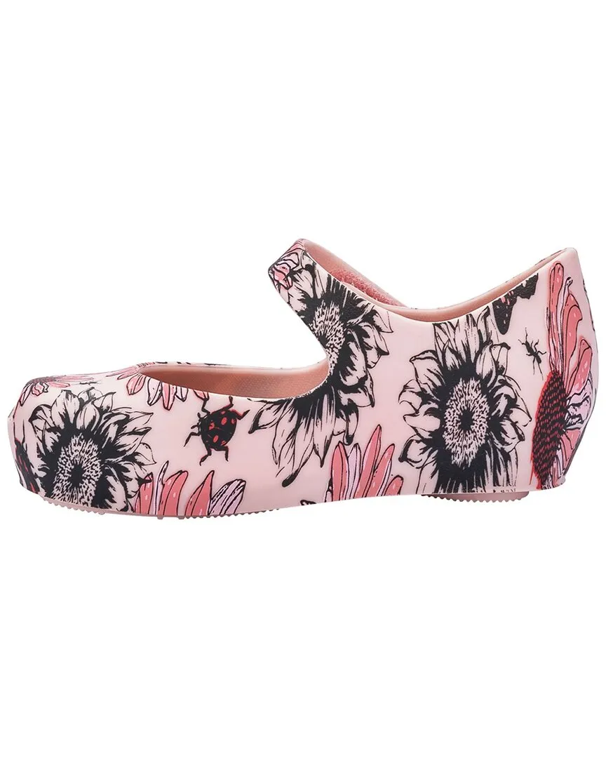 Mini Melissa Ultragirl Print Baby Ballerina Flat