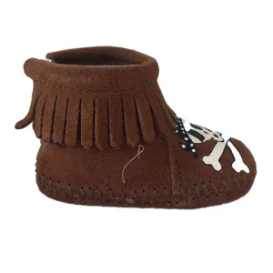 Minnetonka Boys Brown Skulls Booties