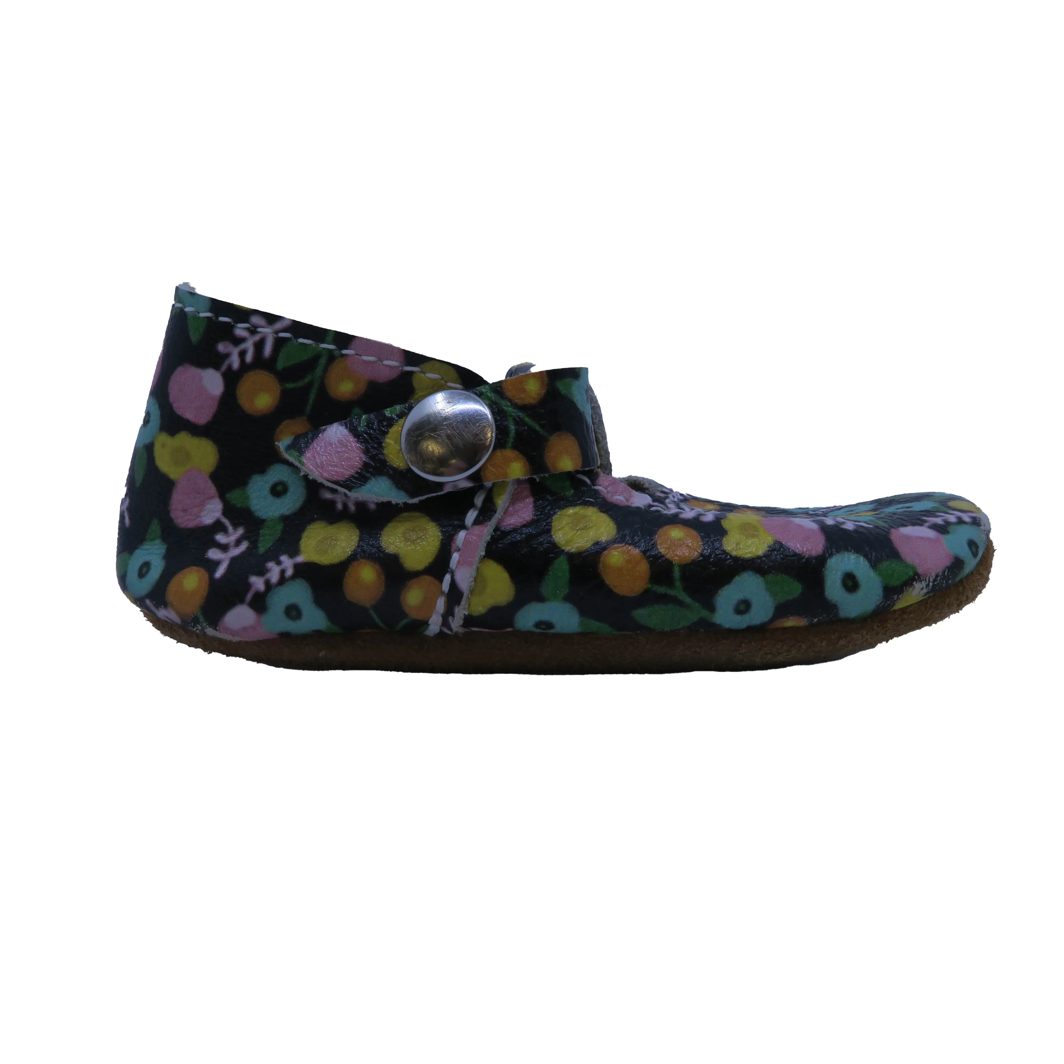 Mon Petit Girls Brown | Floral Booties