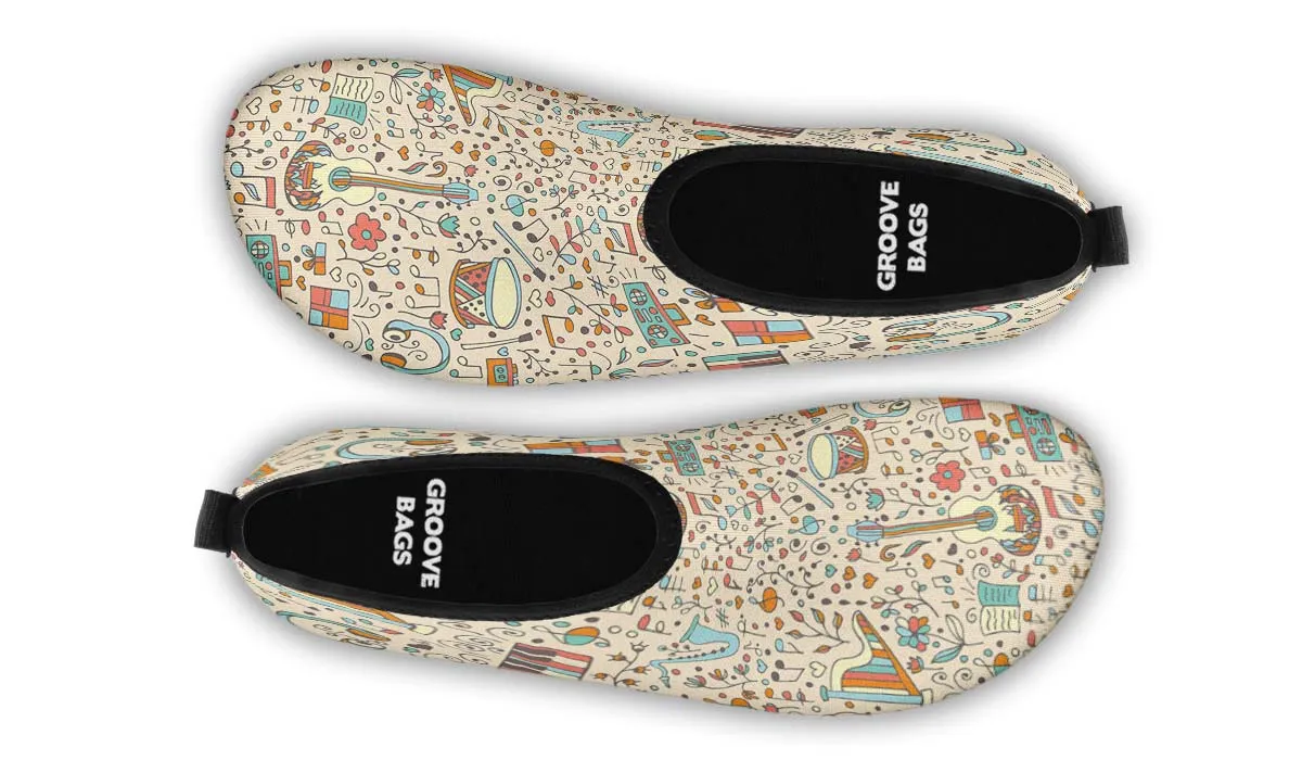 Music Doodle Aqua Barefoot Shoes