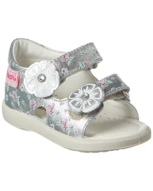 Naturino Falcotto Alisarie Metallic Flower Leather Sandal