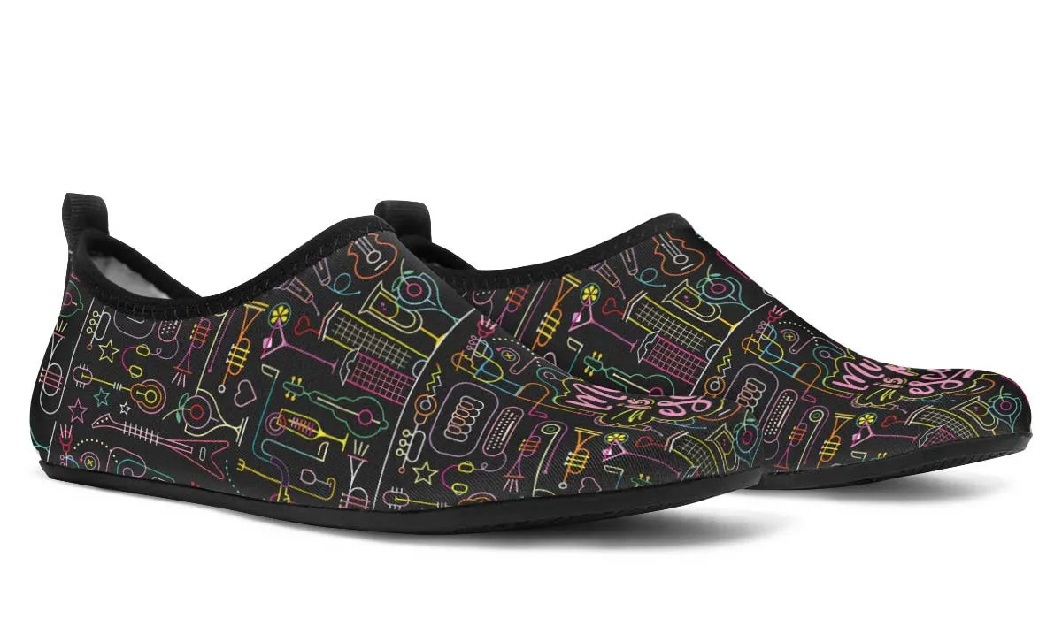 Neon Music Aqua Barefoot Shoes