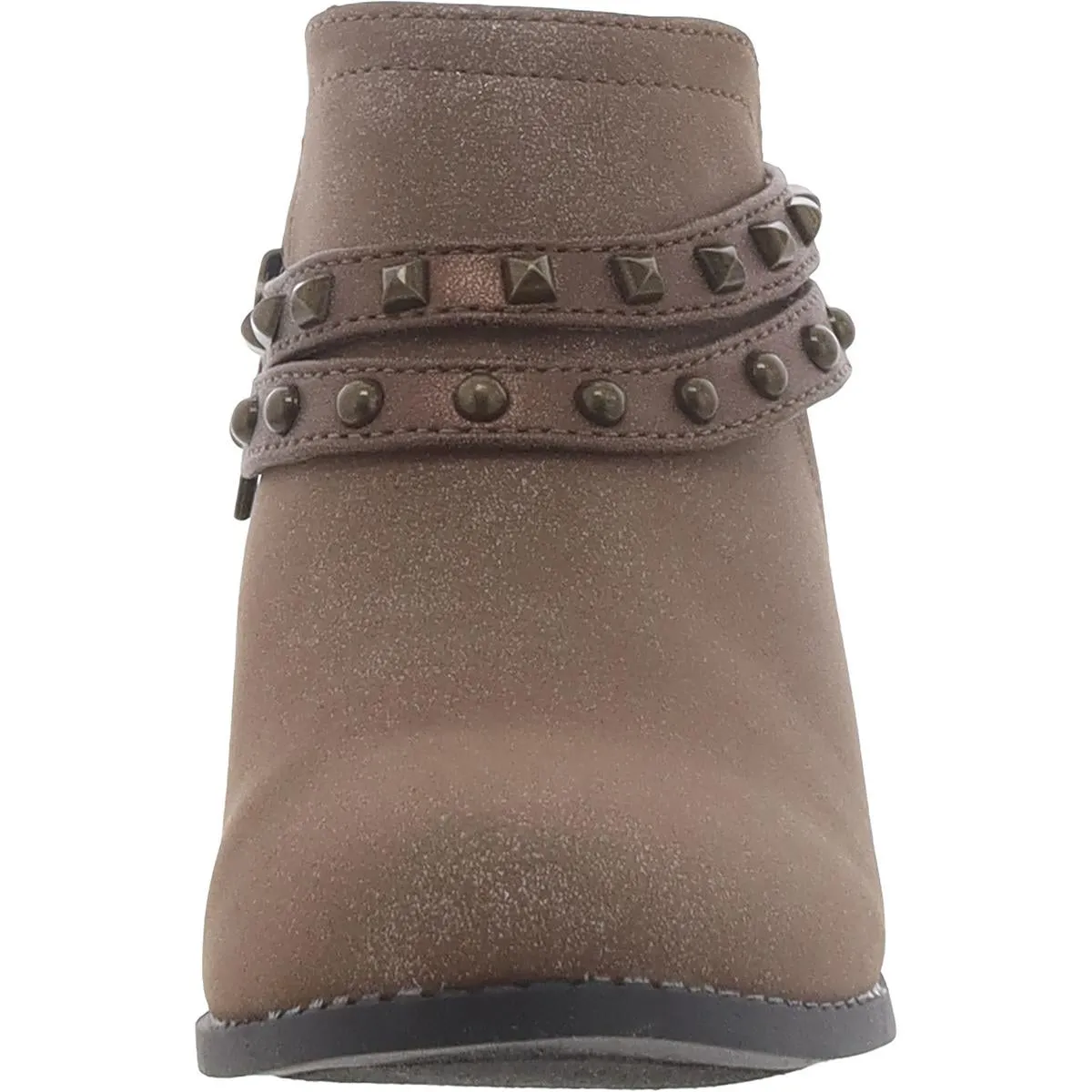 Nicolena Girls Studded Block Heel Booties