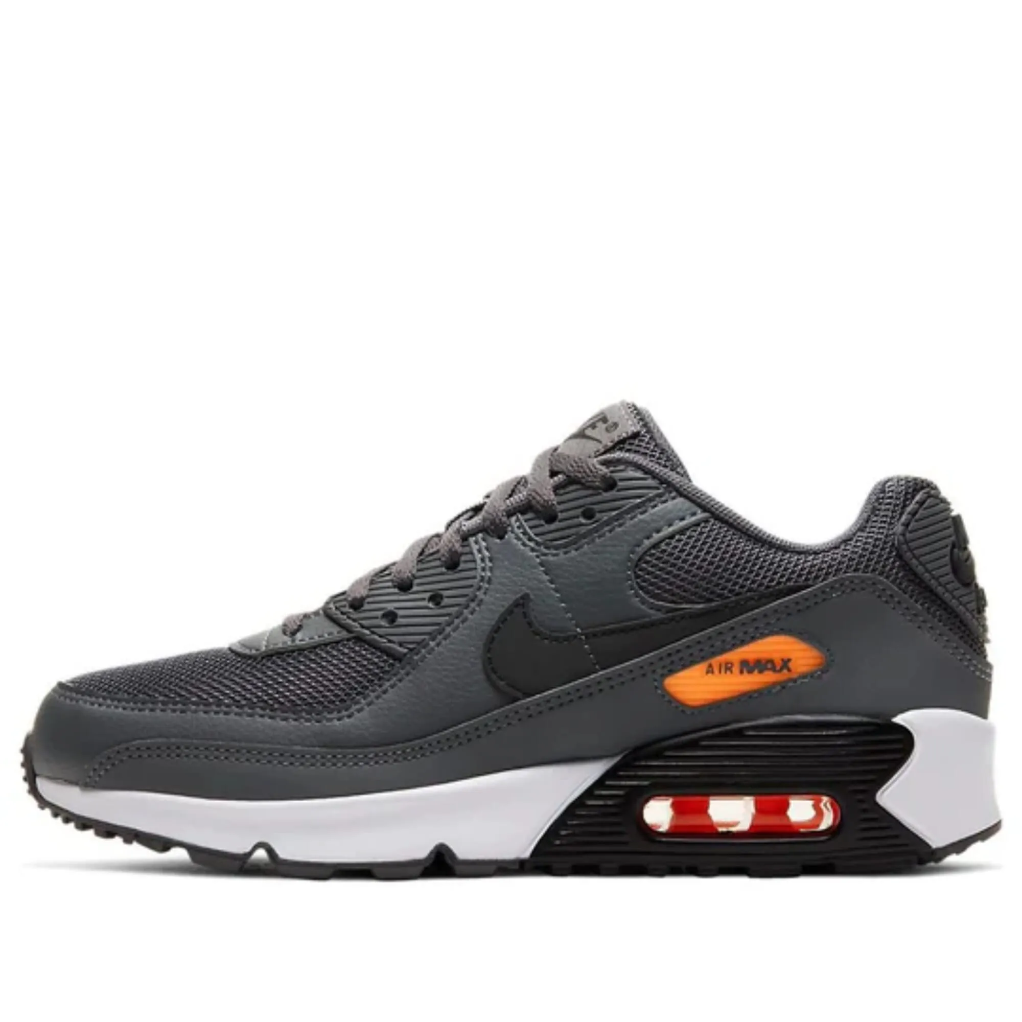 Nike Air Max 90 Iron Grey/Black-Total Orange  CZ5866-002 Grade-School