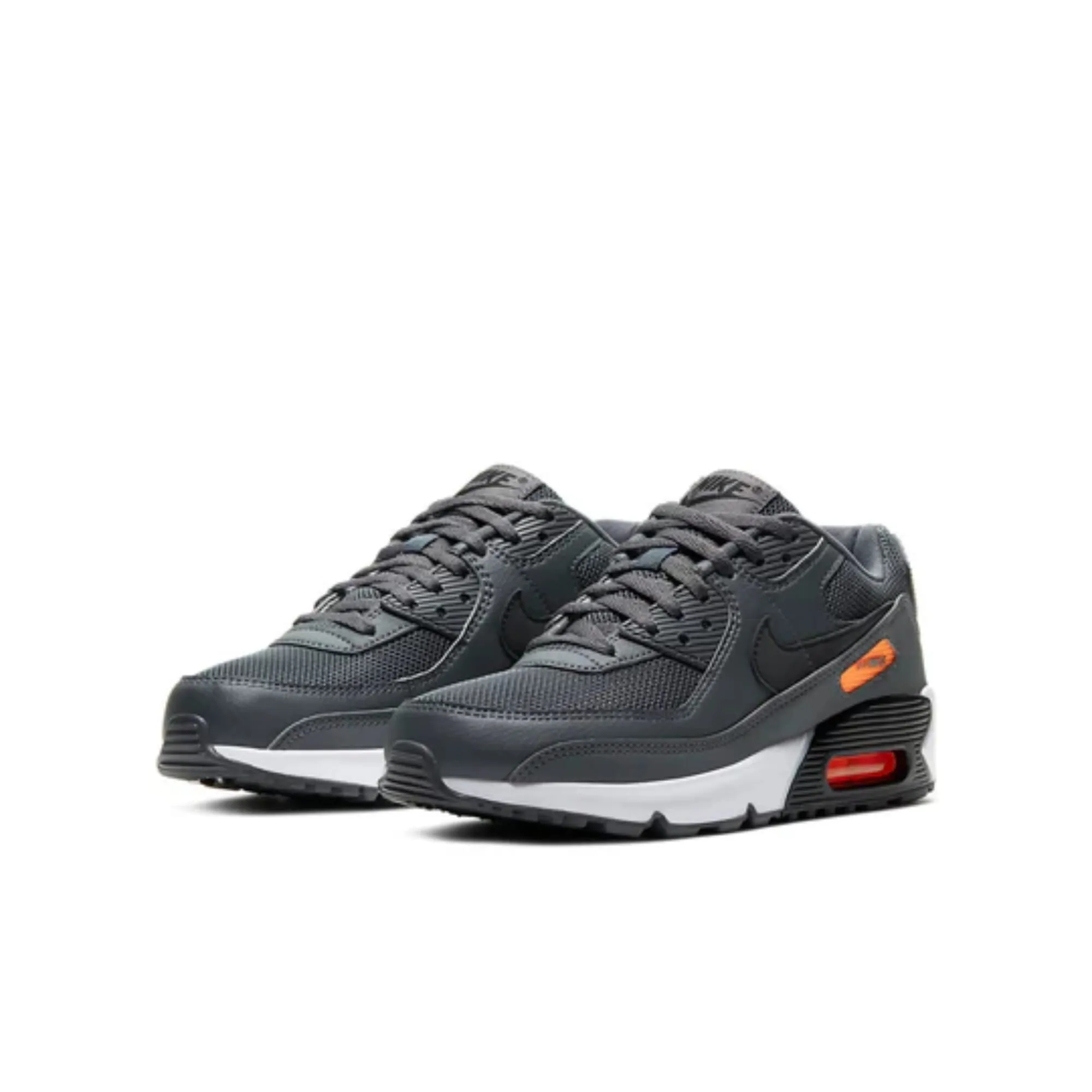 Nike Air Max 90 Iron Grey/Black-Total Orange  CZ5866-002 Grade-School