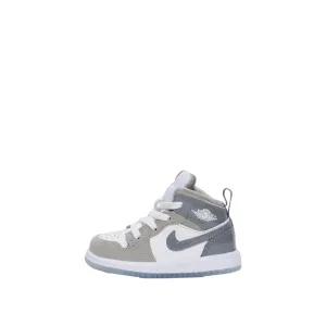 Nike Jordan 1 Mid SE White/Cool Grey-Medium Grey  HF3195-100 Toddler
