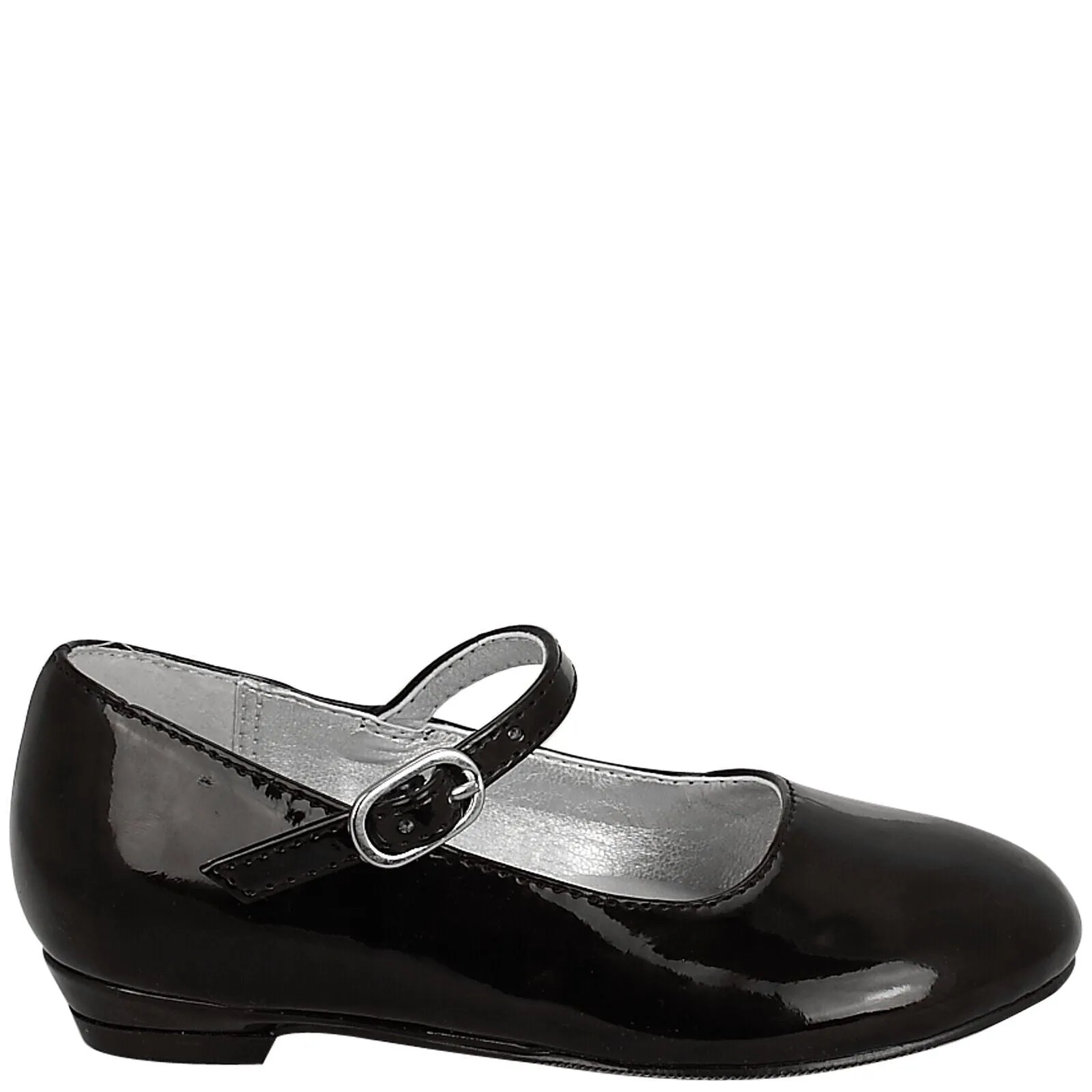Nina Lil Seeley Flat Girls US 9.5 Black Patent Leather Mary Jane Shoes KHD422