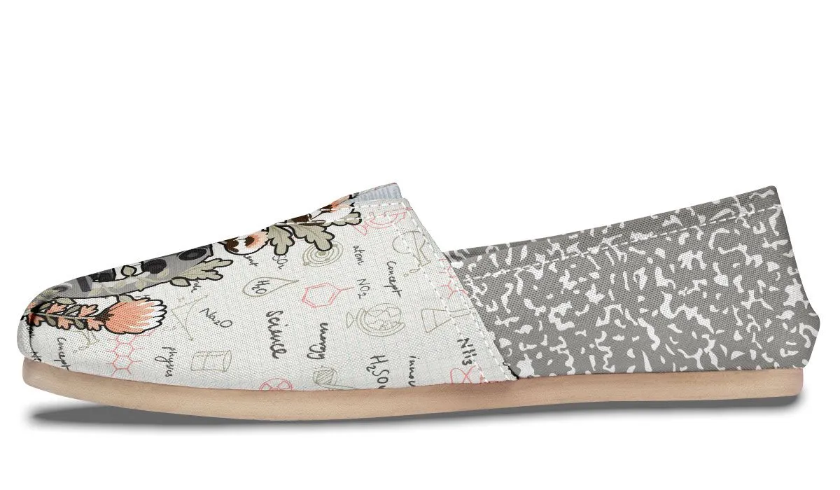 Pastel Floral Microscope Casual Shoes