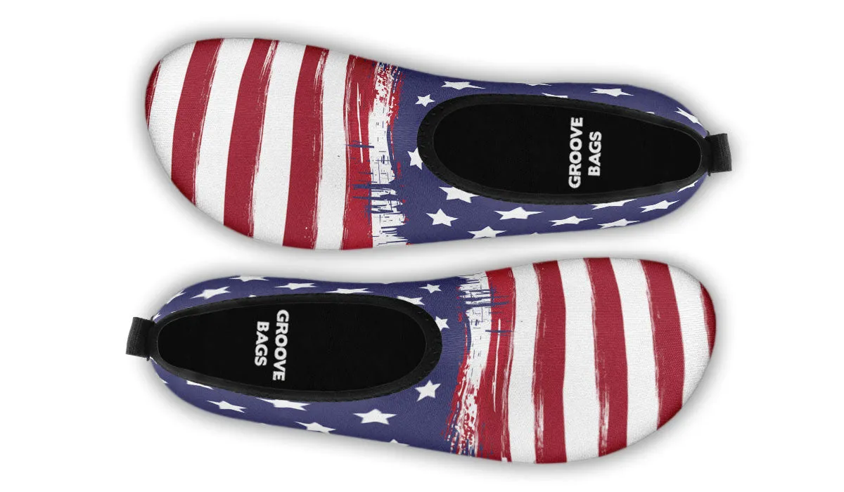 Patriotic Aqua Barefoot Shoes
