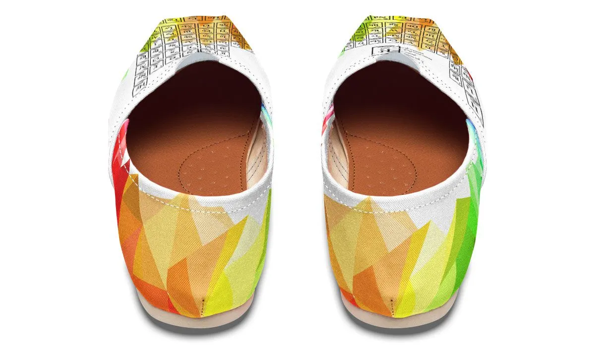 Periodic Table Mosaic Rainbow Casual Shoes