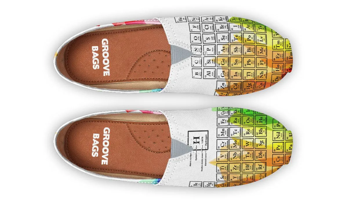 Periodic Table Mosaic Rainbow Casual Shoes