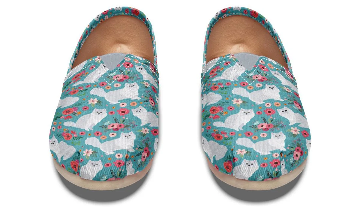 Persian Cat Flower Casual Shoes