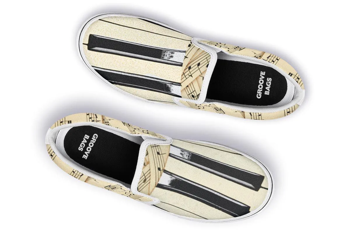 Piano Sheet Music Slip-On Shoes
