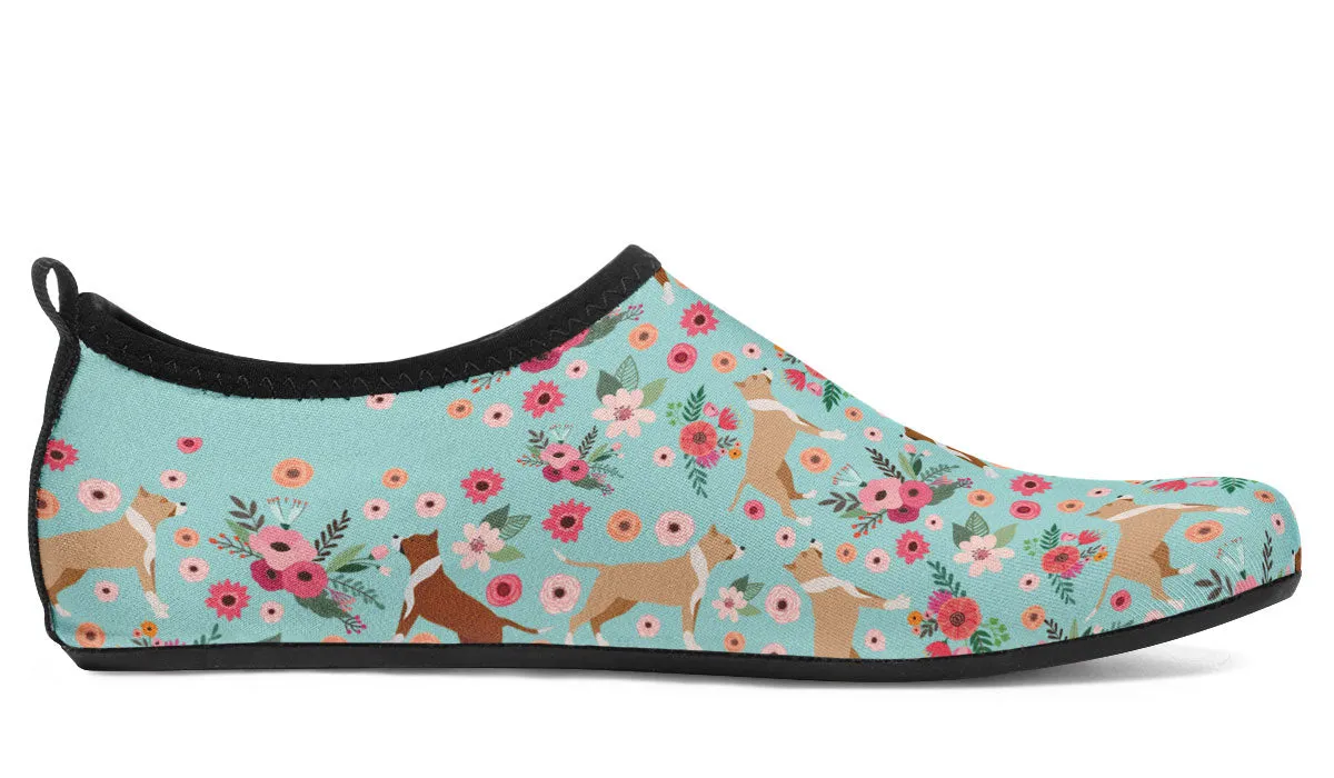 Pit Bull Flower Aqua Barefoot Shoes