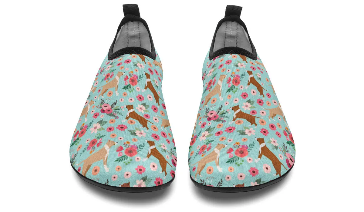 Pit Bull Flower Aqua Barefoot Shoes