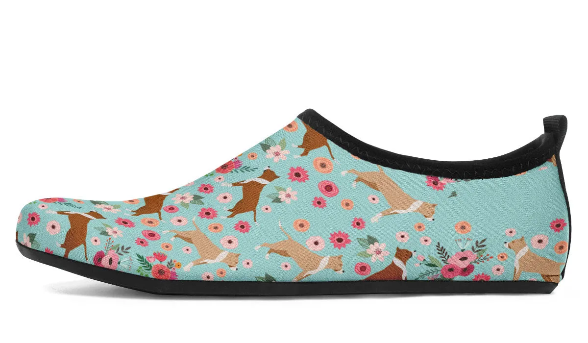 Pit Bull Flower Aqua Barefoot Shoes