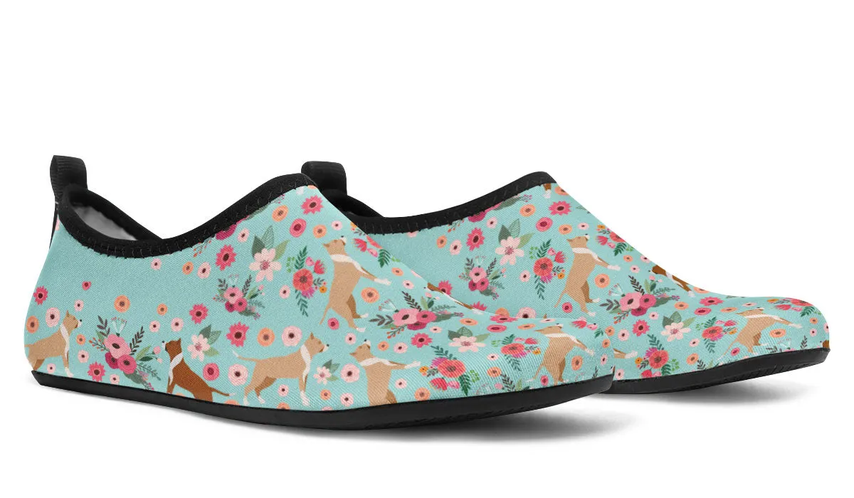 Pit Bull Flower Aqua Barefoot Shoes