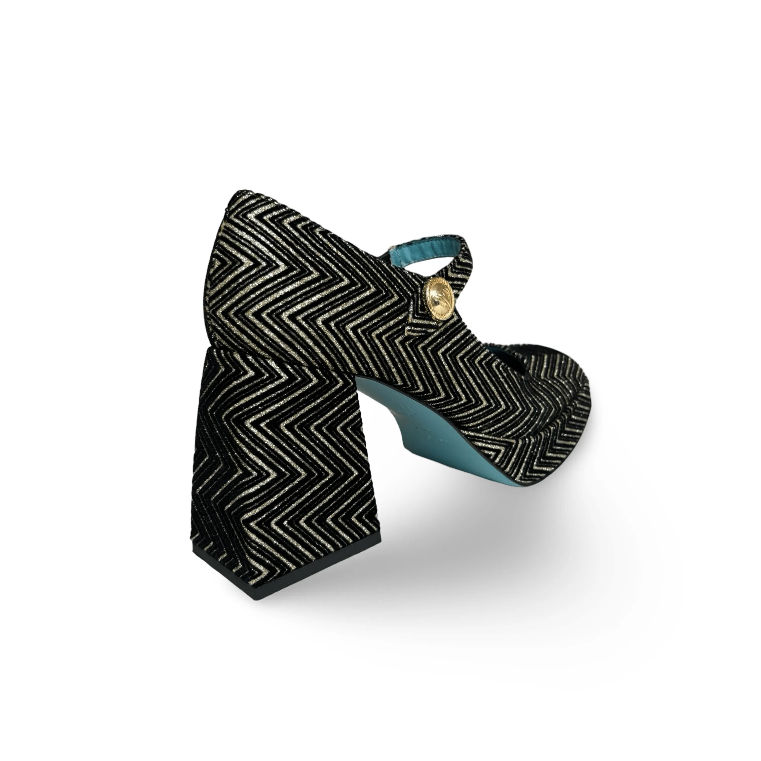 Pluma Gold Maryjane Pump