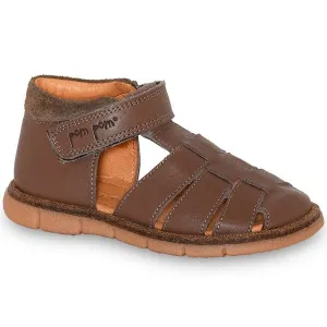 Pom Pom Sandal Classic Velcro Latte