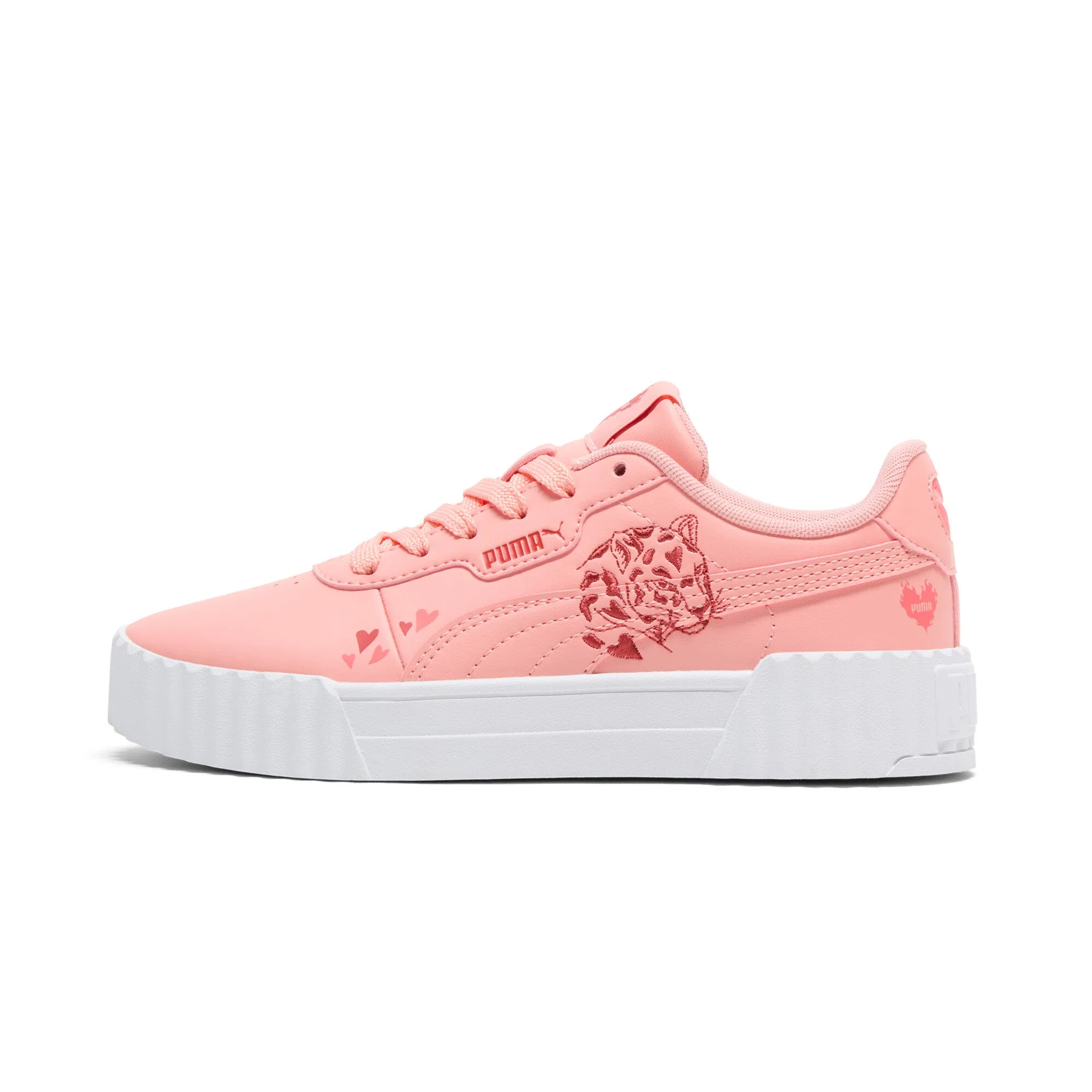 PUMA Big Kids' Girls' Carina 3.0 Love Sneakers