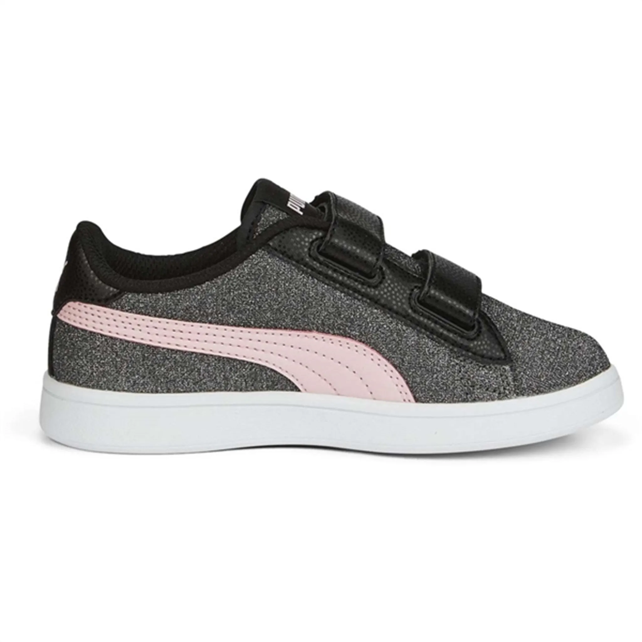 Puma Smash V2 Glitz GlamV Black-Almond Blossom Sneakers