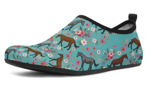 Quarter Horse Flower Aqua Barefoot Shoes