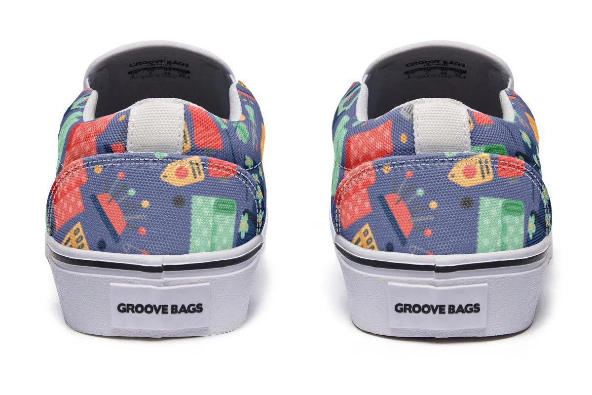 Quilting Pattern Slip-On Shoes