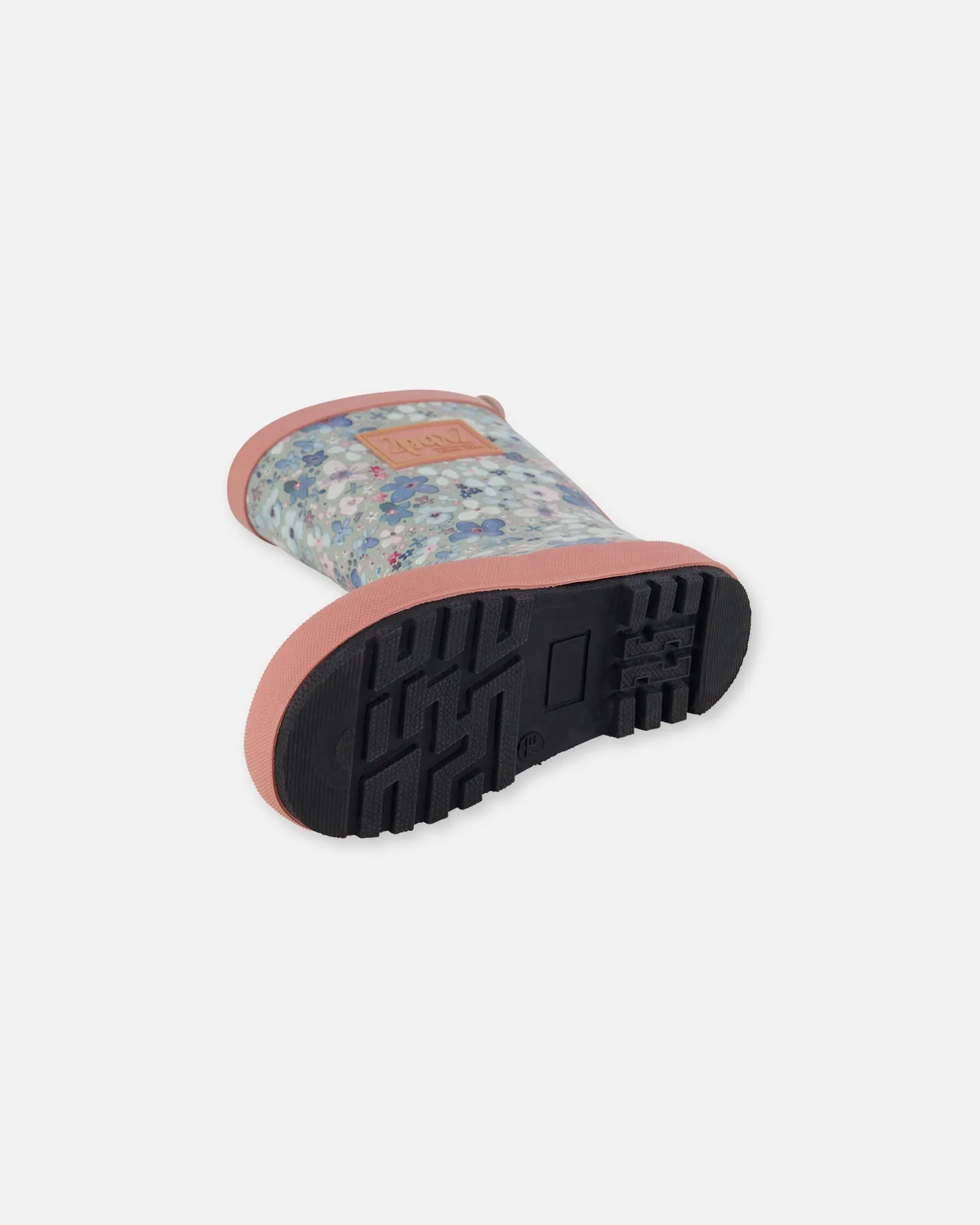 Rain Boots Baby Blue Printed Watercolor Flowers