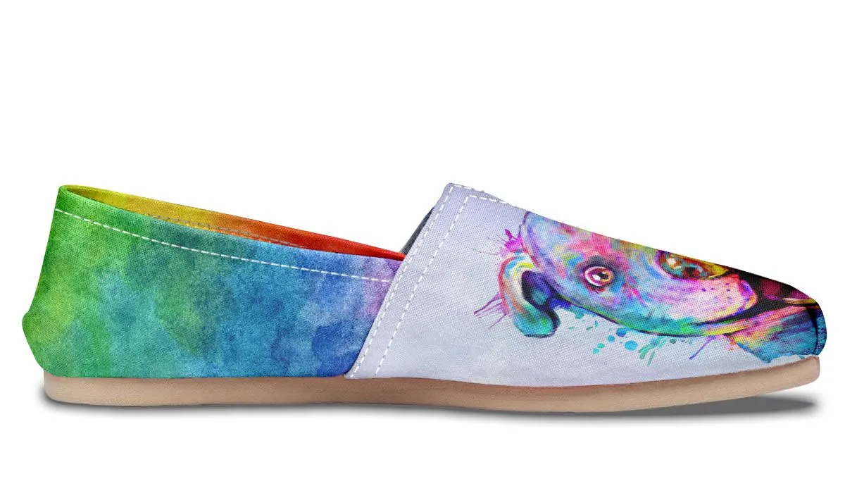Rainbow Pit Bull Casual Shoes