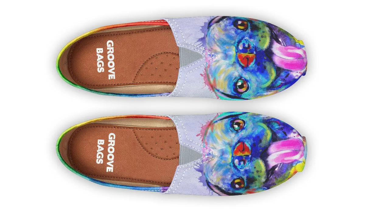 Rainbow Pug Casual Shoes