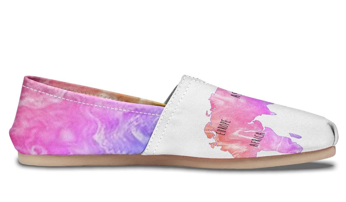 Rainbow World Map Casual Shoes