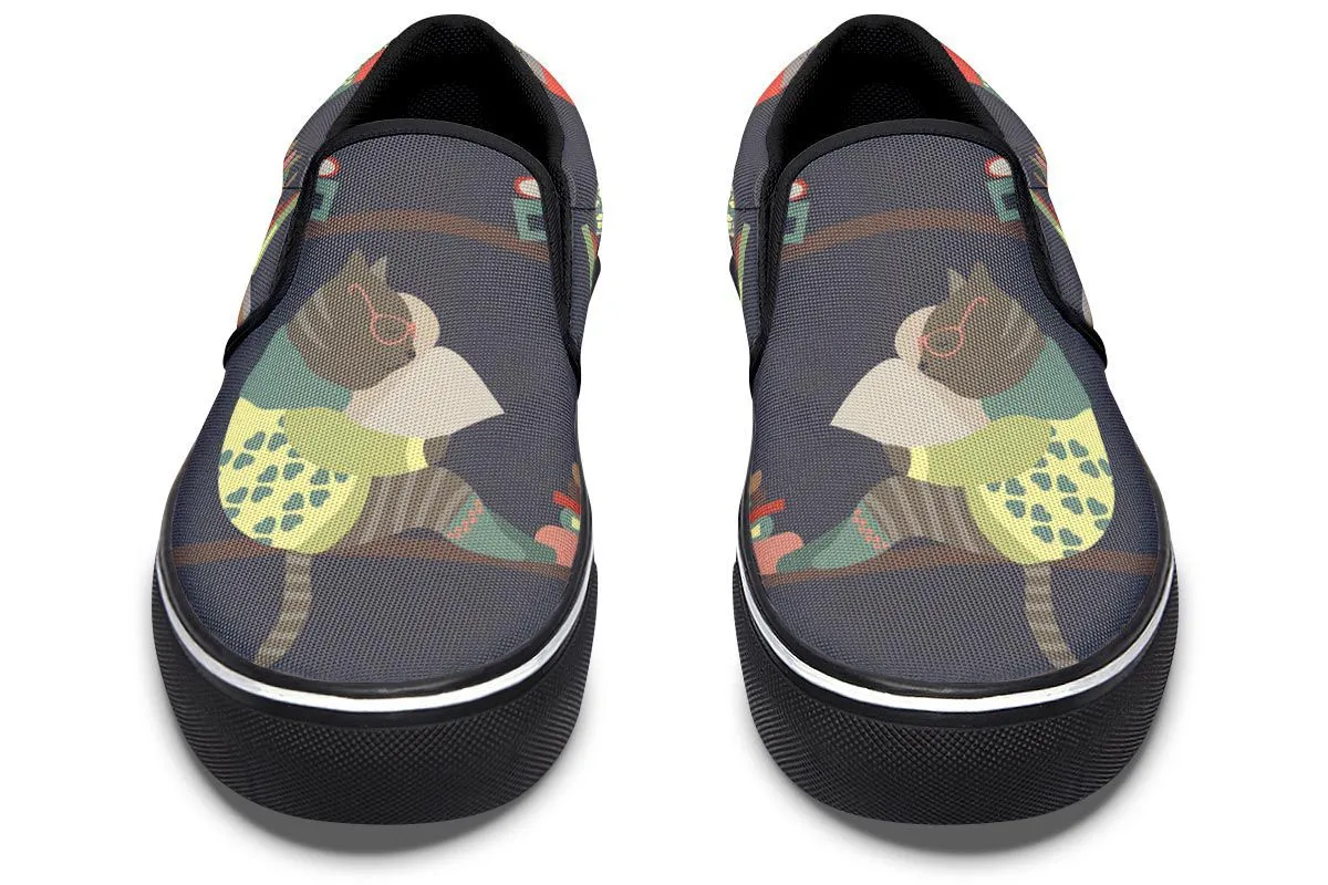 Reading Cats Slip-On Shoes