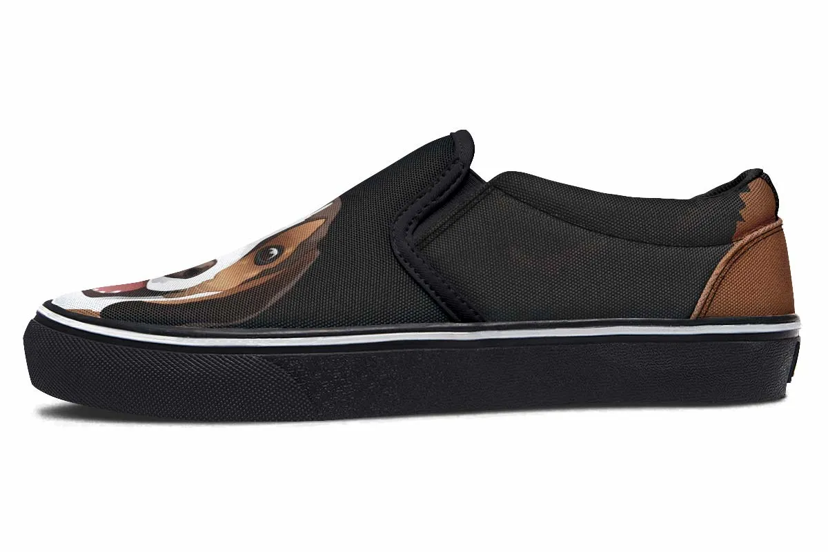 Real Beagle Dog Slip-On Shoes