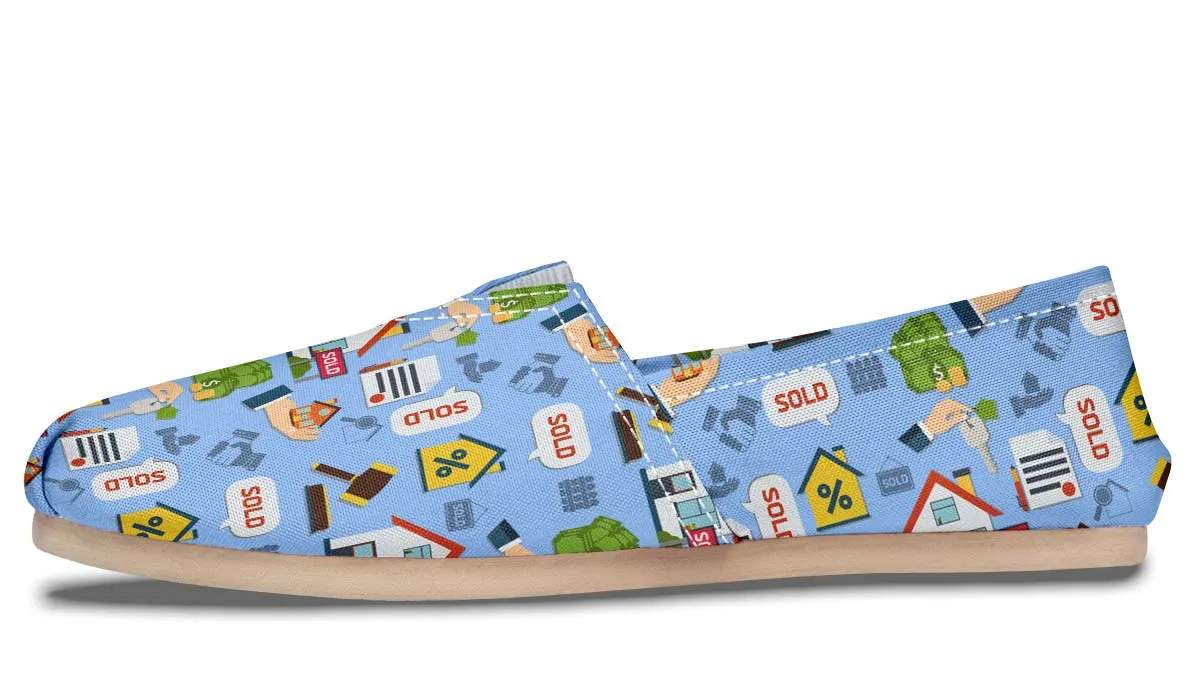 Real Estate Pattern Casual Shoes