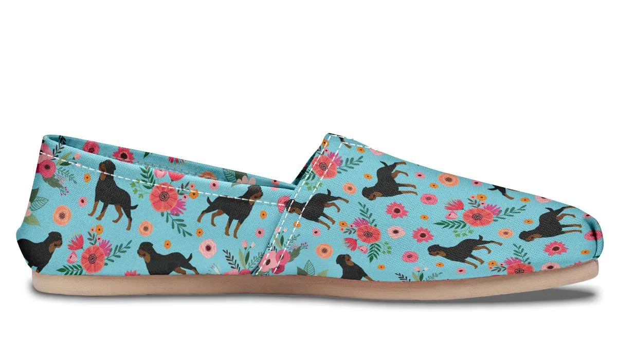 Rottweiler Flower Casual Shoe