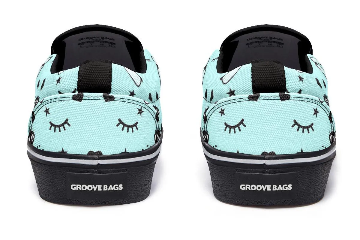 Rx Eye Glasses Pattern Slip-On Shoes