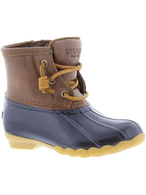 Saltwater Girls Leather Lace Up Rain Boots