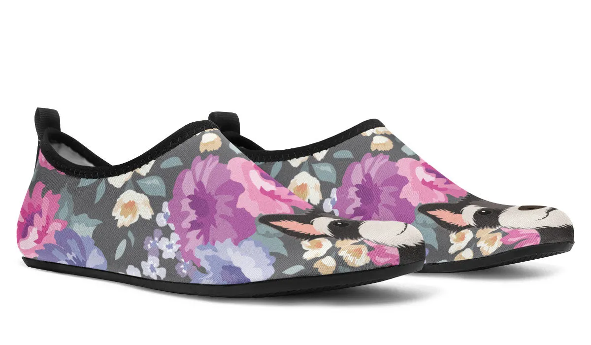 Schnauzer Dog Portrait Aqua Barefoot Shoes